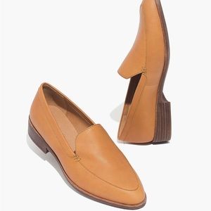 Madewell Frances Leather Loafers in Amber Brown